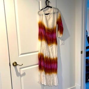 Silk asymmetrical dress